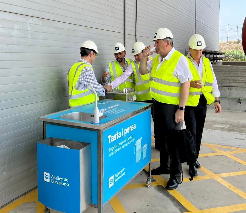 Visita delegación saltillense plantas tratadoras de agua en Barcelona