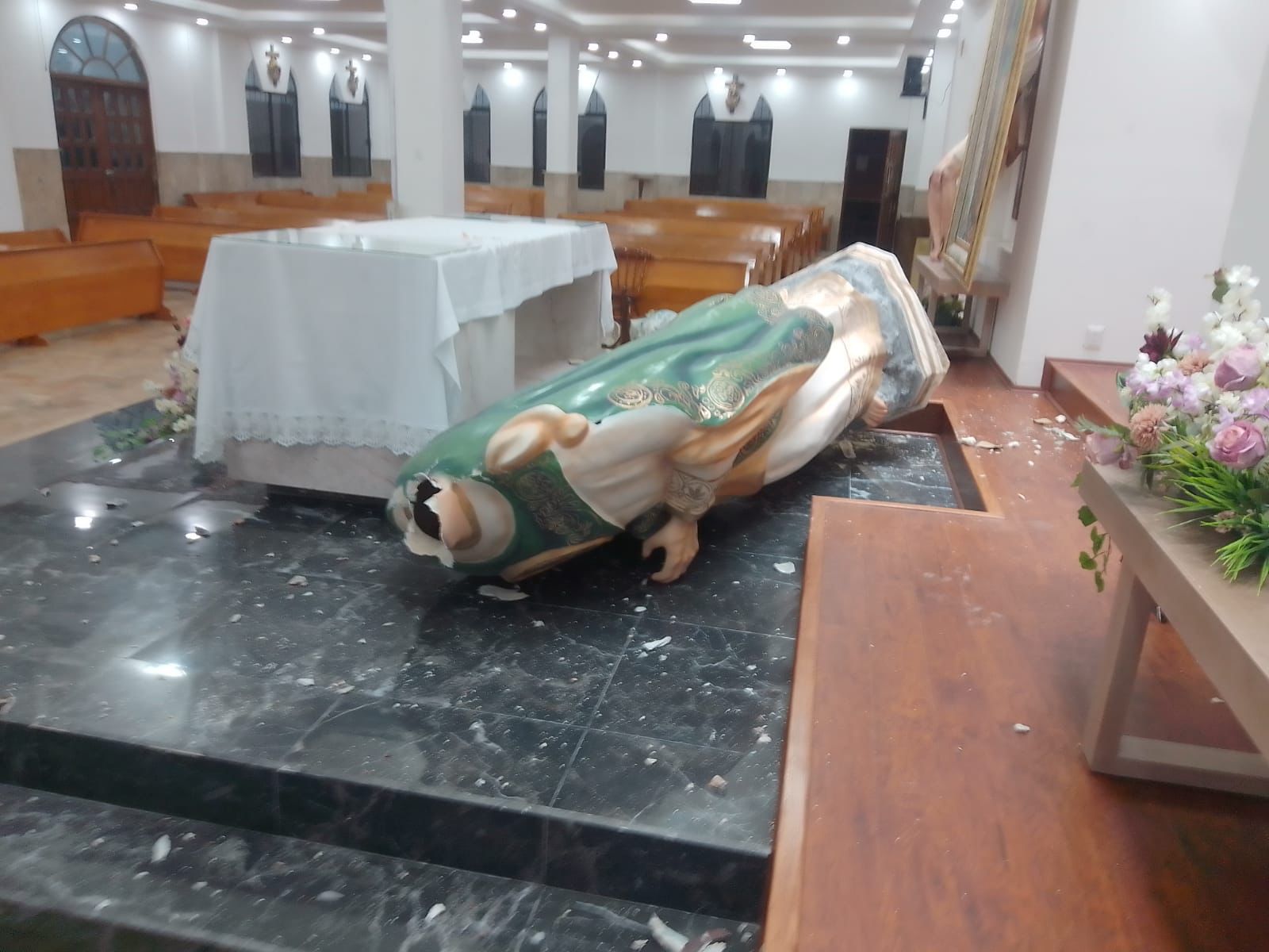 Destrozos en Iglesia suman 250 mil pesos