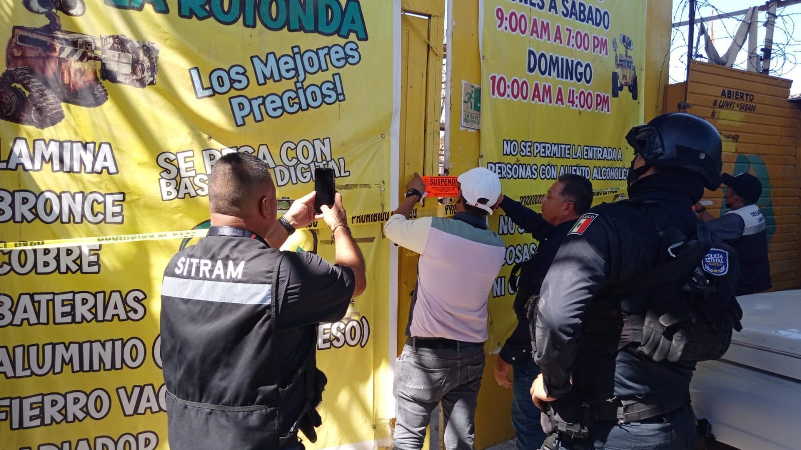 Clausuran yonkes por partes robadas