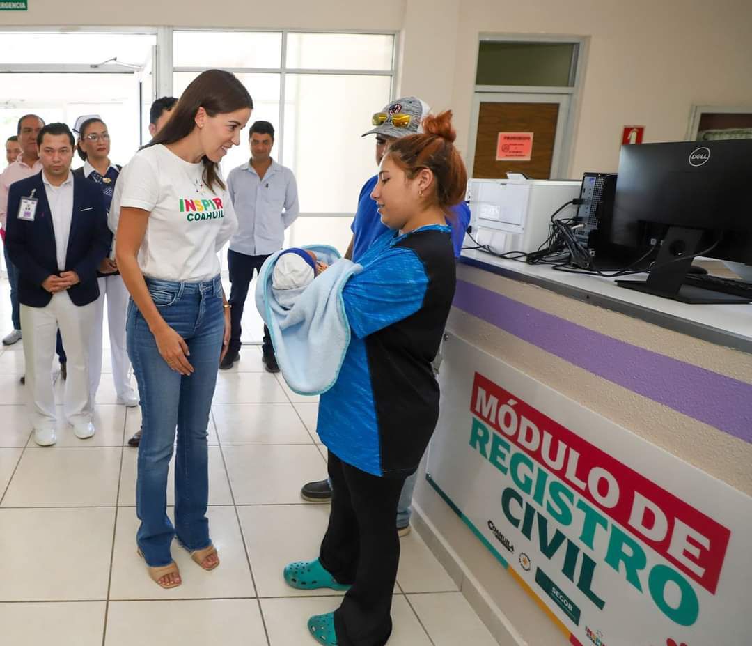 Inspira Coahuila lleva módulos del registro civil a hospitales generales