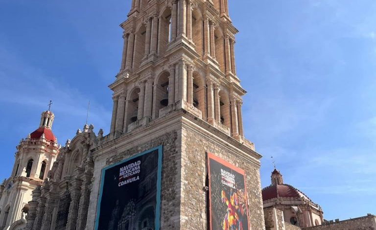 Lonas instaladas en Catedral no causan daños: Párroco