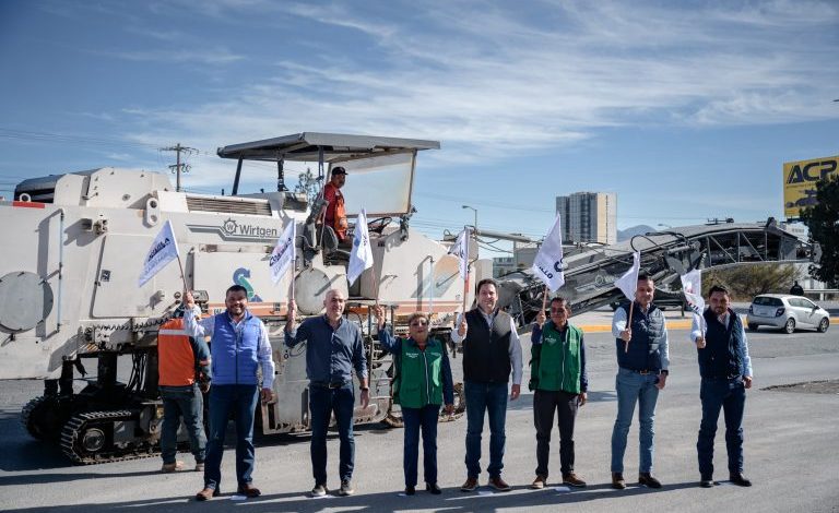 Inicia Javier Díaz recarpeteo del bulevar Nazario S. Ortiz Garza