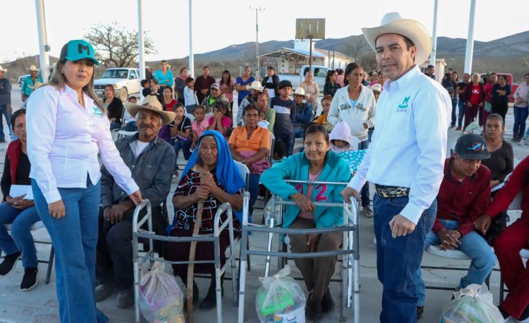 Entregan obras y apoyos en comunidades de Mazapil