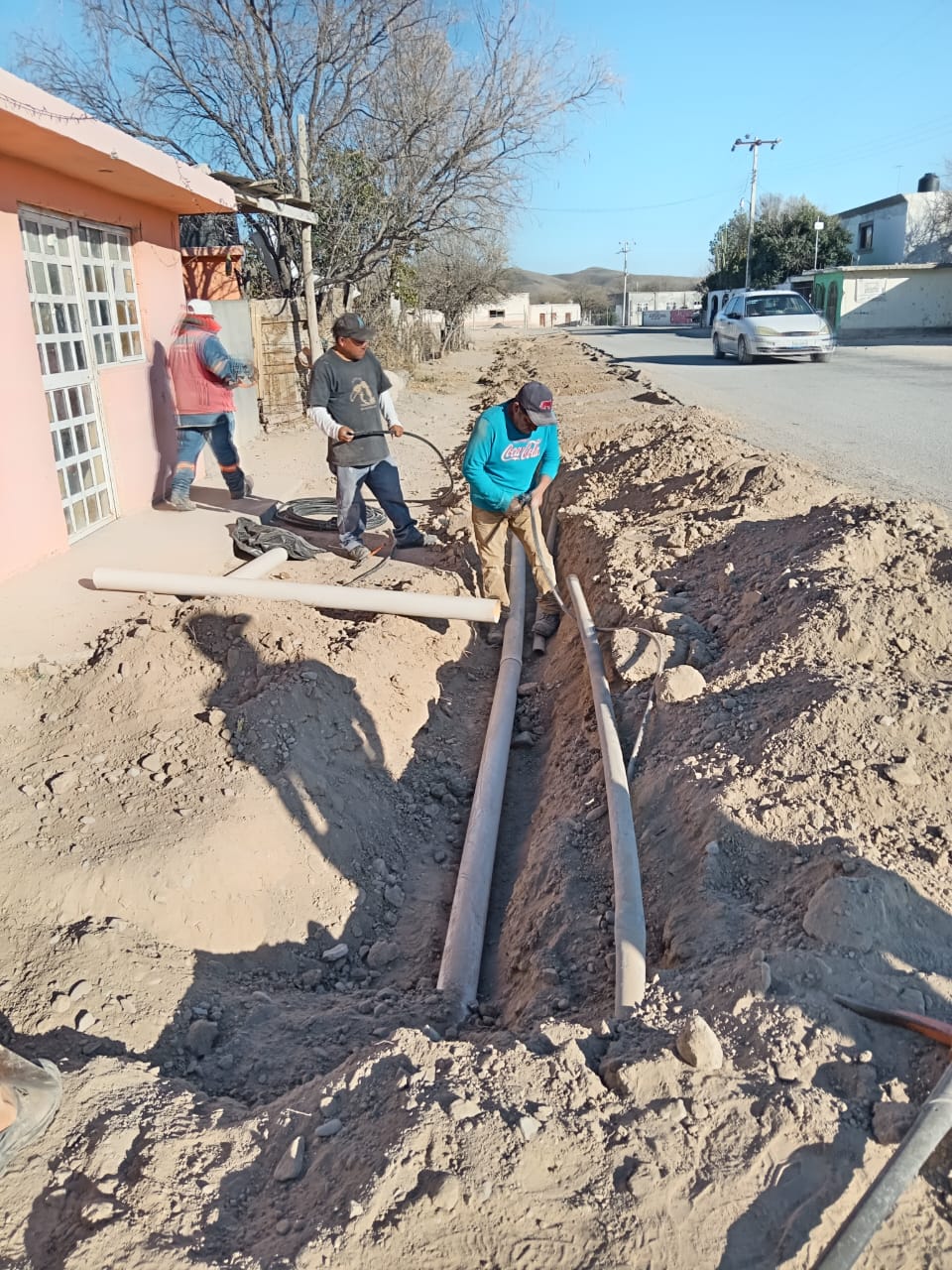 Inician instalación de drenaje en El Salero, Concepción del Oro