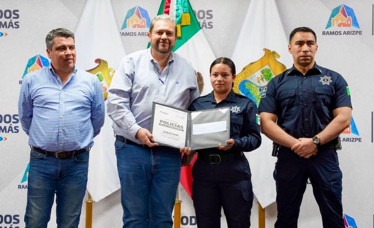 Reconoce Tomás Gutiérrez valentía y entrega de la oficial de Policía de Ramos Arizpe 