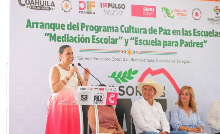 Impulsa gobierno de Coahuila la Cultura de Paz en las escuelas