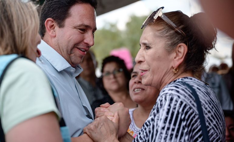Benefició a familias de El Ojo de Agua “Colonias al 100”