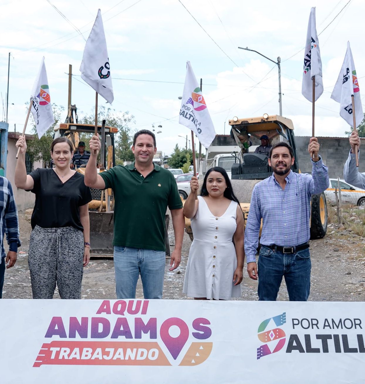Sigue Javier Díaz arrancando obras en las colonias de Saltillo