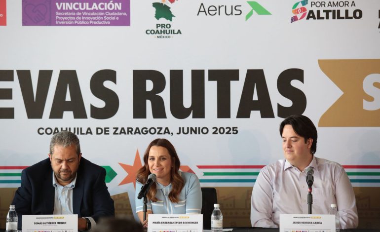 Aerus reactiva vuelos en Coahuila
