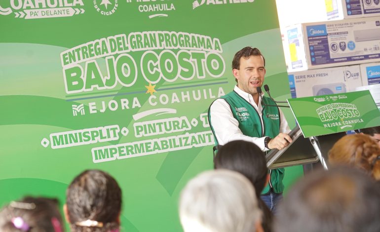 Arranca Mejora Coahuila gran programa de materiales a bajo costo en Saltillo