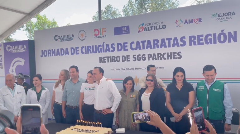 Festeja el gobernador de Coahuila su cumpleaños en Saltillo