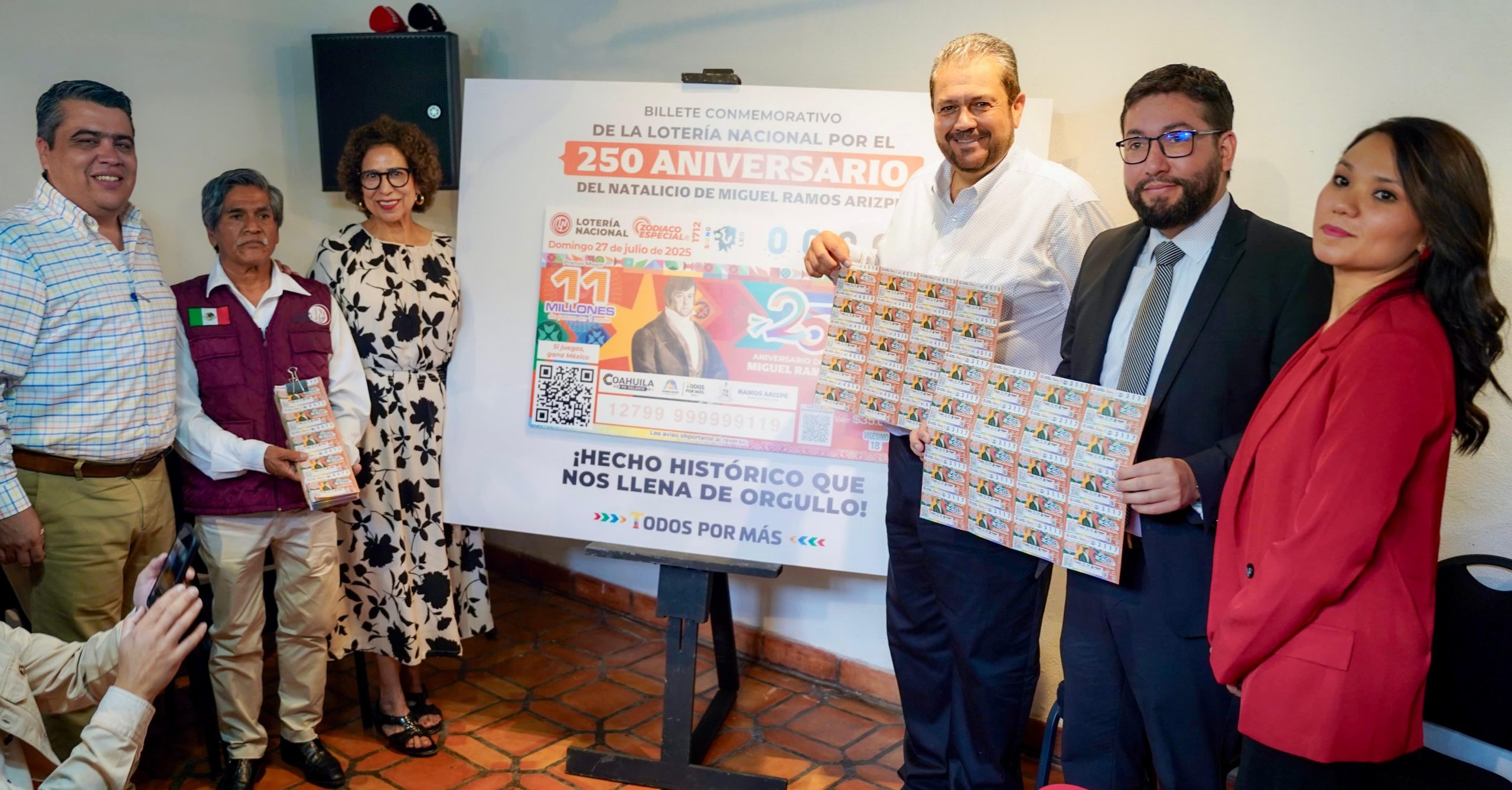Ramos Arizpe resuena en México con Billete de la Lotería