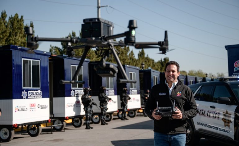 Drones refuerzan la seguridad en Saltillo