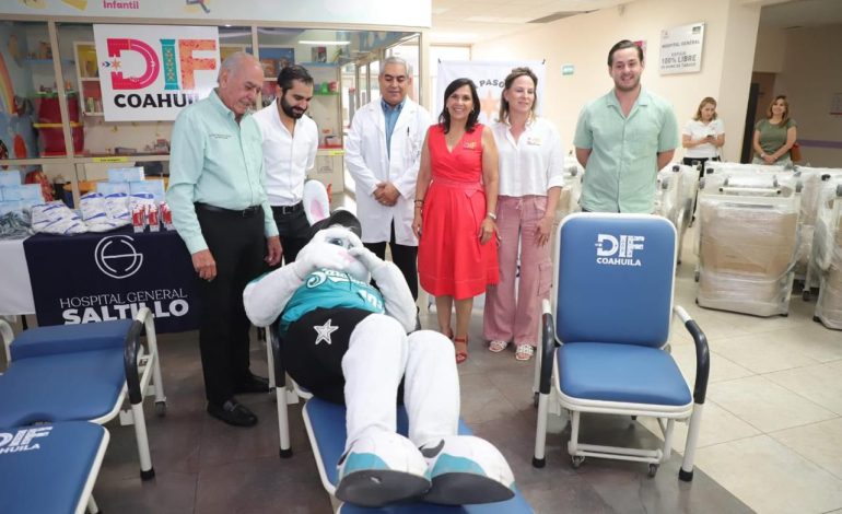 Entrega DIF Coahuila sillas cama y apoyos a hospitales generales