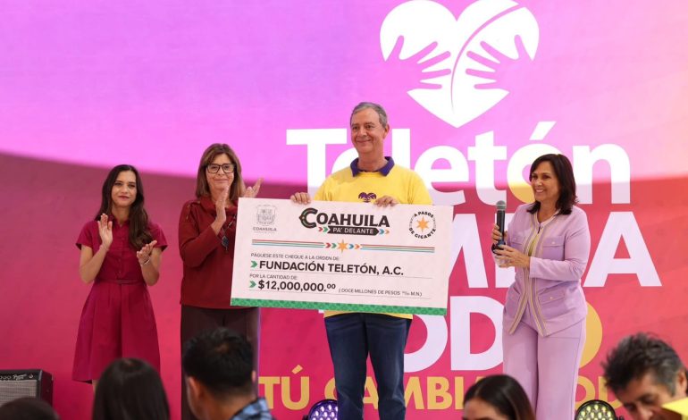 CRIT Coahuila supera meta del Teletón 2025
