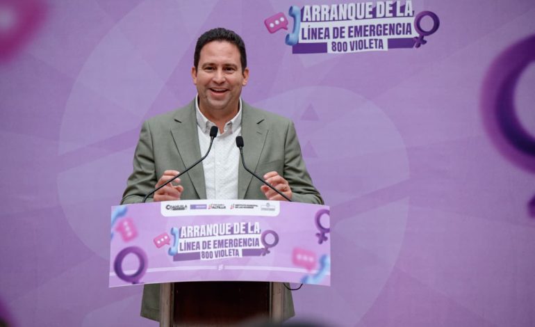 Pone Javier Díaz en funcionamiento Línea de Emergencias ‘800 Violeta’