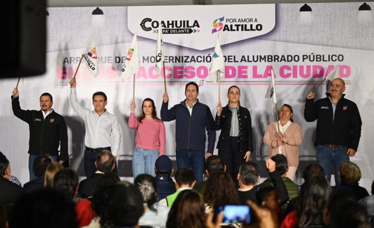 Arranca Javier Díaz modernización de alumbrado en los 4 accesos a Saltillo