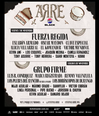 Grupo Región te da dos pases para #ArrePepsiBlack