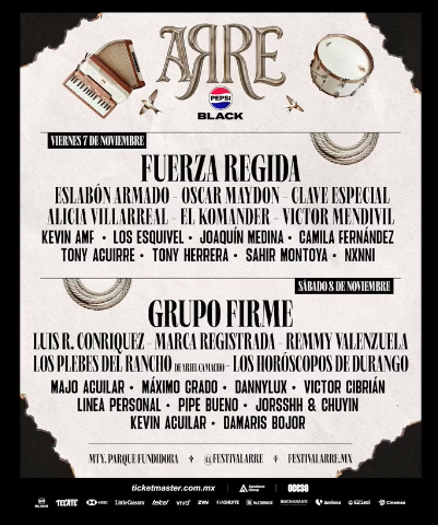 Grupo Región te da dos pases para #ArrePepsiBlack