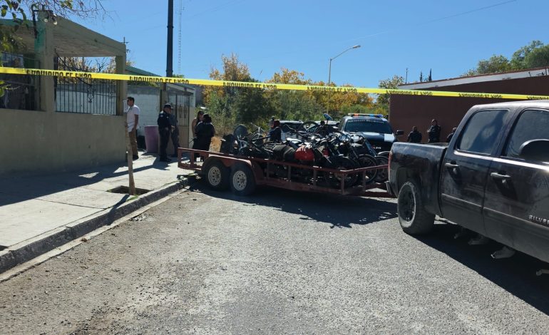 Aseguran motocicletas y aparatos eléctricos en Parras