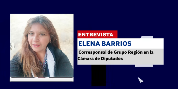 Elena Barrios, corresponsal de Grupo Región en la Cámara de Diputados