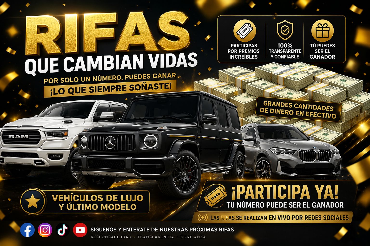 Alertan por rifas de autos en redes