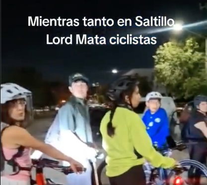 Denuncian cilistas amenazas durante rodada nocturna; piden investigar agresión en Saltillo