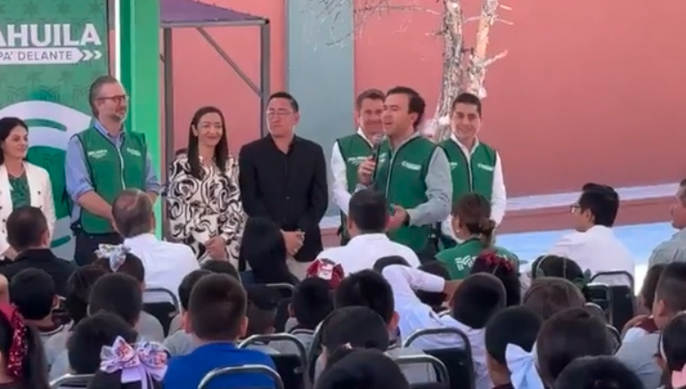 Más infraestructura para la educación: entregan techumbre en la Primaria Coahuila