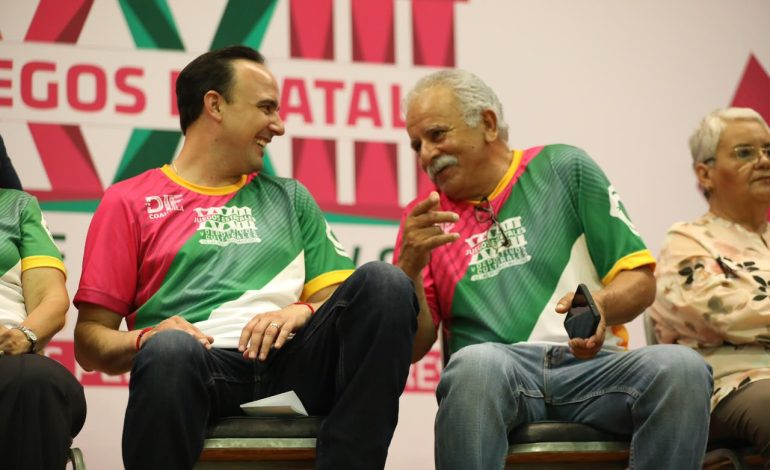 Inaugura Manolo juegos estatales deportivos y culturales de adultos mayores