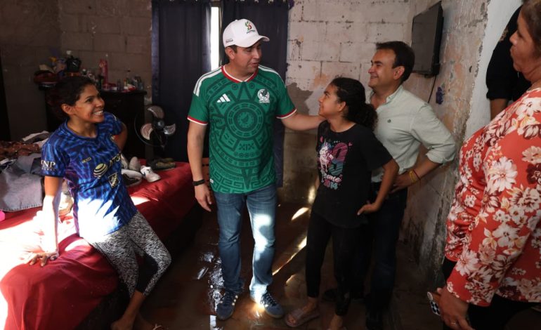 Atiende Alcalde Javier Díaz colonias del surponiente por lluvias; no hay lesionados
