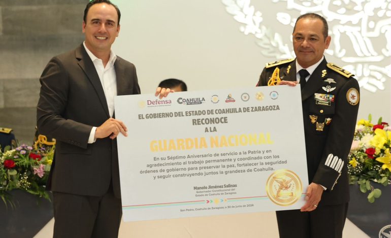 En Coahuila celebramos con orgullo el 7mo aniversario de la Guardia Nacional: Manolo