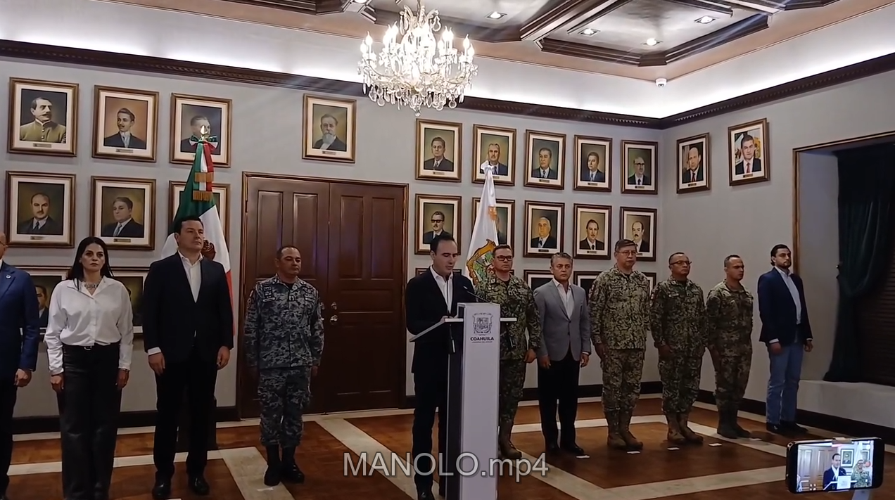 “No se puede bajar la guardia”: Manolo destaca primer lugar de Coahuila en seguridad